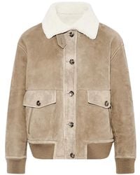 Yves Salomon - Lamb Shearling Bomber Jacket - Lyst