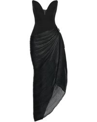 V:PM ATELIER - Tess Sweetheart-Neckline Pleated Maxi Dress - Lyst