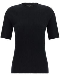 Fabiana Filippi - Ribbed-Knit Short-Sleeve T-Shirt - Lyst