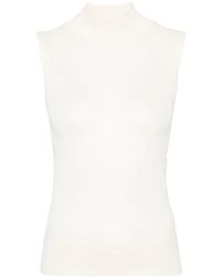 Lemaire - Sleeveless Knitted Top With Mock Neck - Lyst