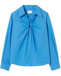 Claudie Pierlot - Wide V-Neck Blouse - Lyst