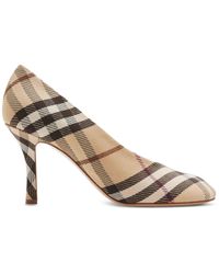 Burberry - Zapatos Check Baby con tacón de 85 mm - Lyst