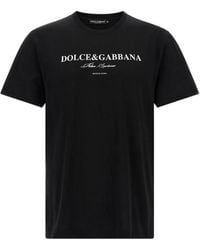 Dolce & Gabbana - Printed T Shirt Nero-Uomo - Lyst