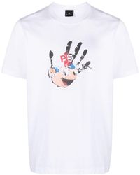 PS by Paul Smith - T-Shirt mit Hand-Print - Lyst
