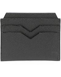 Valextra - V-Shape Detail Leather Cardholder - Lyst