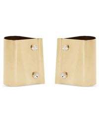 Dolce & Gabbana - Poignets Rigides En Métal Et Boutons Avec Strass - Lyst
