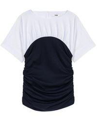 Maje - Ruched Short-Sleeve T-Shirt - Lyst