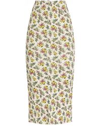 Dolce & Gabbana - Floral-Print Pencil Skirt - Lyst