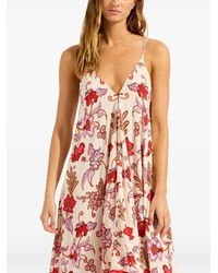 Seafolly - Floral-Print Handkerchief-Hem Maxi Dress - Lyst