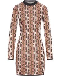Fendi - ' Optical' Jurk - Lyst