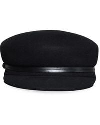Weekend by Maxmara - Casquette Gavroche Bordée De Cuir - Lyst