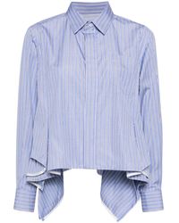 Sacai - Asymmetric Pleated Shirt - Lyst