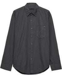 Prada - Overhemd Met Logopatch - Lyst
