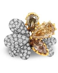 HYT Jewelry - Flower Diamond Ring - Lyst