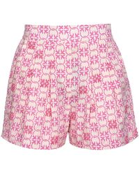 Pinko - Pantalones cortos con monograma - Lyst