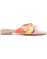 Kurt Geiger - Sun Wave Ring-Detail Flat Sandals - Lyst
