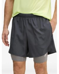 Hummel - Hmlhiit Intensity Layered-Design Logo-Print Track Shorts - Lyst