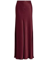 Alberta Ferretti - Satin-Finish Maxi Skirt - Lyst