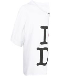 Doublet - Graphic-print One-shoulder T-shirt - Lyst