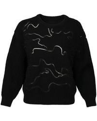 Valentino Garavani - Graphic-Print Crewneck Wool Jumper - Lyst