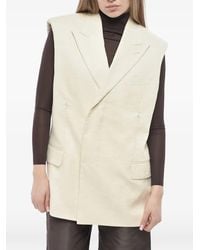 Helmut Lang - Double-Breasted Padded-Shoulder Vest - Lyst