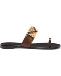 Giuseppe Zanotti - Nefertiti Flat Sandals - Lyst