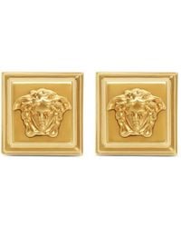 Versace - Eckige Medusa Ohrringe - Lyst
