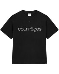 Courreges - Logo-Print Oversized T-Shirt - Lyst
