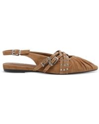 Ash - Bianca Stud-Embellished Buckle-Detail Mules - Lyst