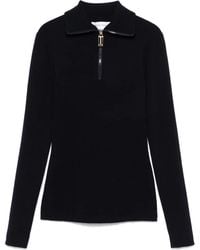 Victoria Beckham - Half-Zip High-Neck Sweater - Lyst