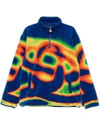 CASABLANCA - Zip Abstract Fleece Sweatshirt - Lyst