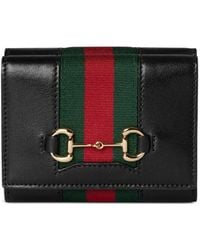 Gucci - Horsebit Web Small Tri-Fold Wallet - Lyst