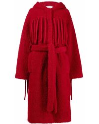 Stella McCartney - Fringed Belted Teddy Coat - Lyst