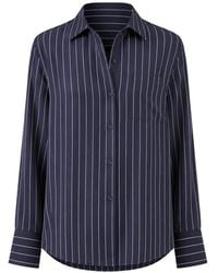 Patrick Assaraf - Stripe-Pattern Silk Shirt - Lyst