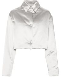Fabiana Filippi - Duchess-Satin Cropped Puffer Jacket - Lyst