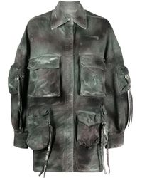 The Attico - Fern Distressed Denim Jacket - Lyst