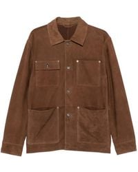Paolo Pecora - Suede Multi-Pocket Coat - Lyst