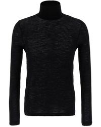 Saint Laurent - Rollkragenpullover Mit Cassandre-Stickerei - Lyst