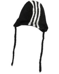 Y-3 - X Yohji Yamamoto 3S Stripe-Detail Beanie Hat - Lyst