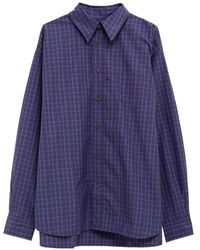 Willy Chavarria - Os Ls Veterano Check-Print Oversized Shirt - Lyst