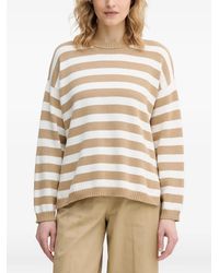 Benetton - Striped-Knit Side-Slit Sweater - Lyst