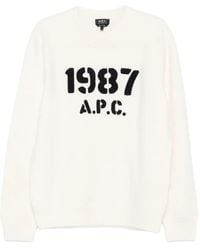 A.P.C. - Pullover mit rundem Ausschnitt - Lyst