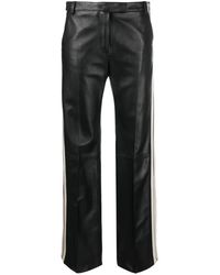 Palm Angels - Side Stripe Leather Trousers - Lyst
