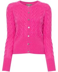 N.Peal Cashmere - Myla Cable-knit Cashmere Cardigan - Lyst