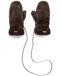 Juicy Couture - Java Fäustlinge Aus Faux Fur Mit Kordelzug - Lyst