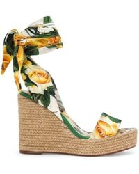 Dolce & Gabbana - Lolita Wedge Sandals - Lyst