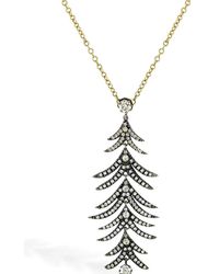 Pragnell Vintage - リーフ ダイヤモンド ネックレス 18kイエローゴールド - Lyst