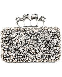 McQueen - Spider Knuckle Crystal-Embellished Clutch Bag - Lyst