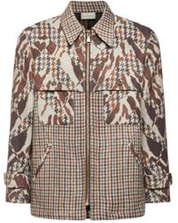 Pierre Louis Mascia - Jacke im Patchwork-Look mit Hahnentrittmuster - Lyst