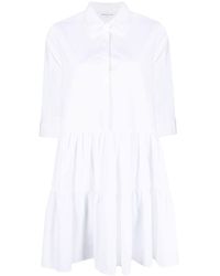 Fabiana Filippi - Tiered Cotton Shirt Dress - Lyst